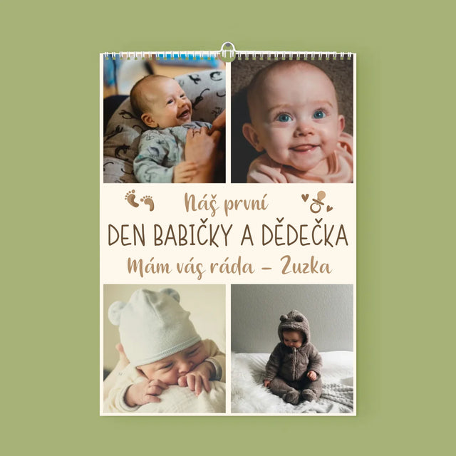 Fotokoláž: Náš První Den Babičky A Dědečka - Nástěnný Kalendář