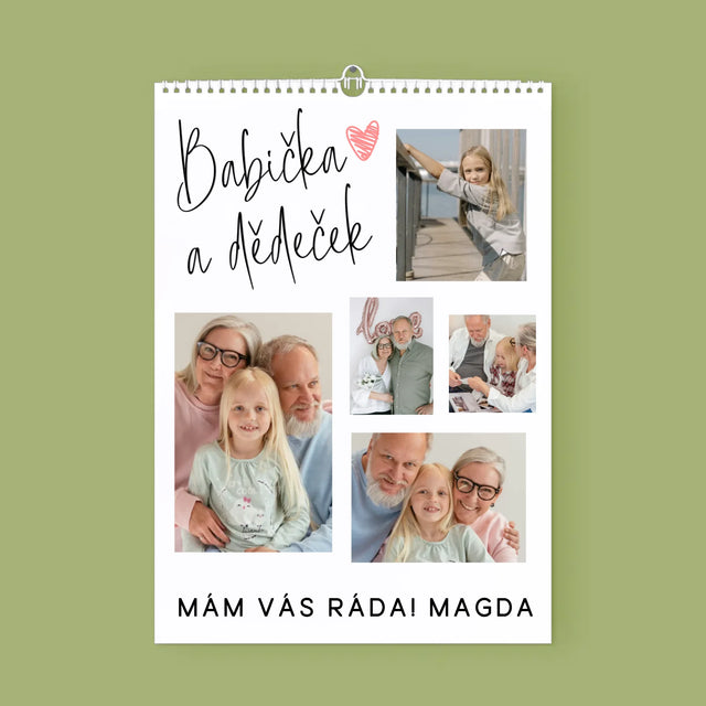 Fotokoláž: Babička A Dědeček - Nástěnný Kalendář
