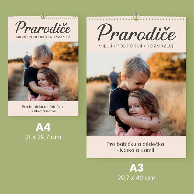 Fotokoláž: Milovaní Prarodiče - Nástěnný Kalendář