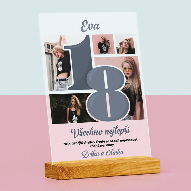 Fotokoláž: 18 Nejkrásnější Chvíle - Tisk Na Akrylovém Skle