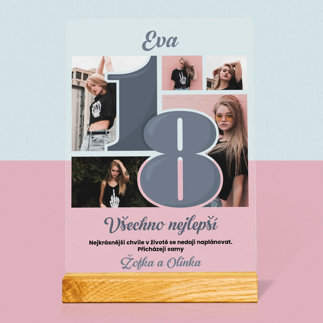 Fotokoláž: 18 Nejkrásnější Chvíle - Tisk Na Akrylovém Skle