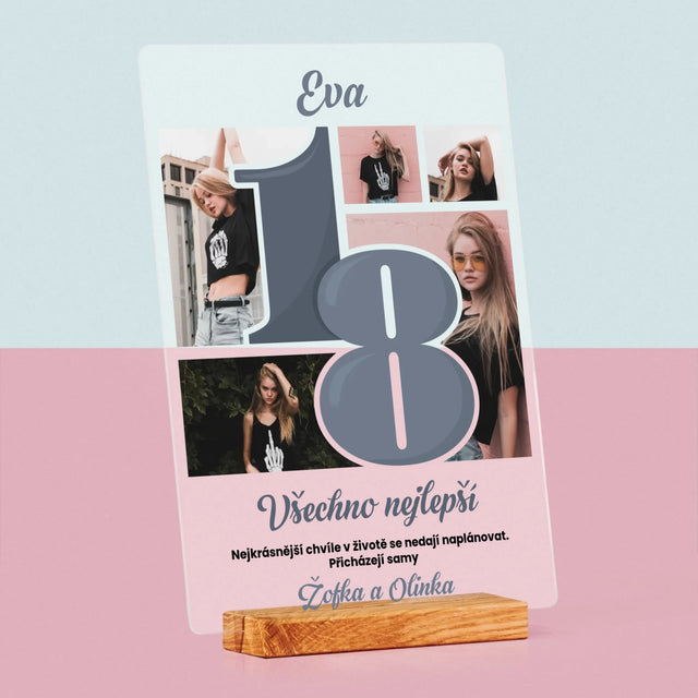 Fotokoláž: 18 Nejkrásnější Chvíle - Tisk Na Akrylovém Skle