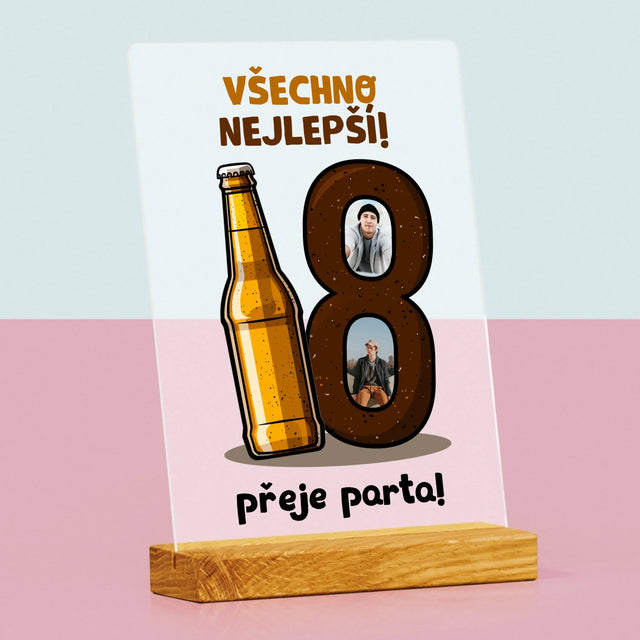 Fotokoláž: 18 Pivo - Tisk Na Akrylovém Skle