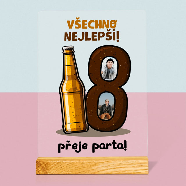 Fotokoláž: 18 Pivo - Tisk Na Akrylovém Skle