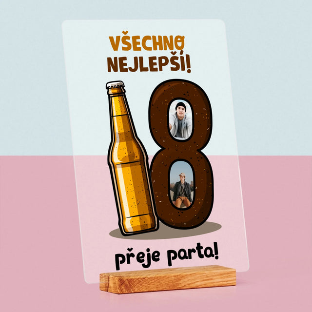 Fotokoláž: 18 Pivo - Tisk Na Akrylovém Skle