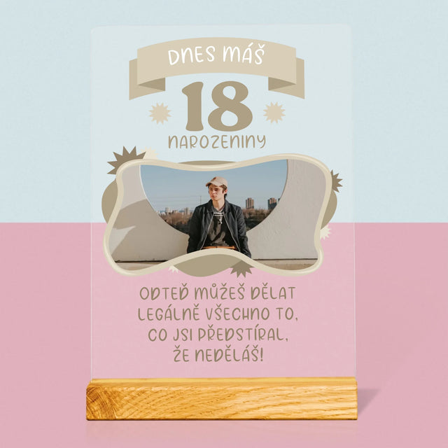 Fotka S Textem: Legální Narozeniny - Tisk Na Akrylovém Skle