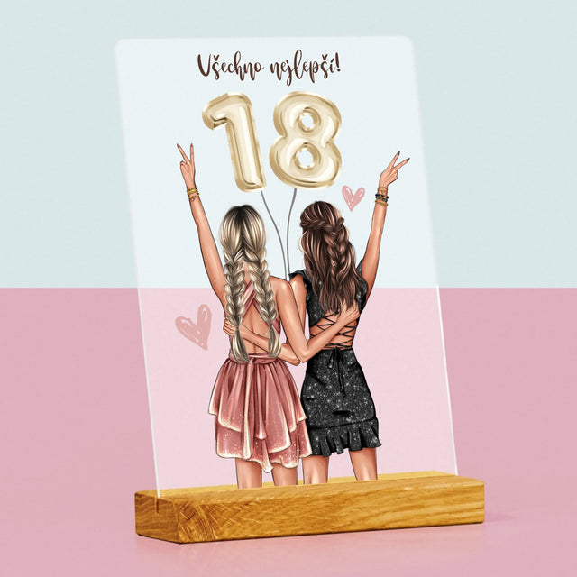 Designér Postav: Přítelkyně Osmnáctiny - Tisk Na Akrylovém Skle