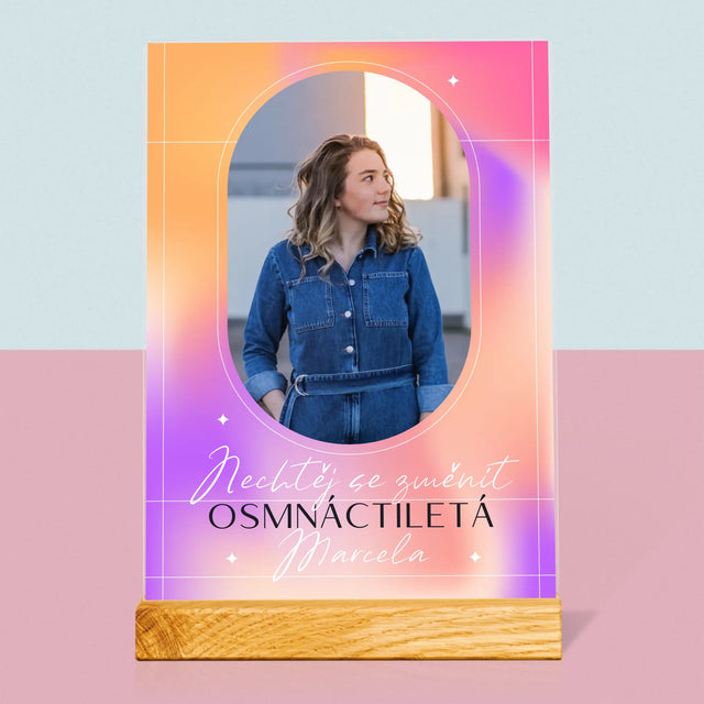 Fotka S Textem: Nechtěj Se Změnit - Tisk Na Akrylovém Skle