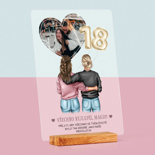 Designér Postav: 18. Narozeniny Přítelkyně - Tisk Na Akrylovém Skle