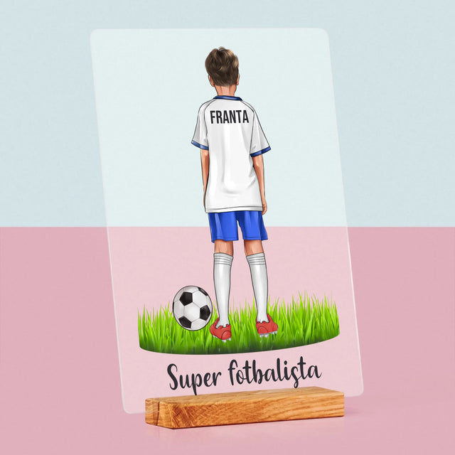 Designér Postav: Malý Fotbalista - Tisk Na Akrylovém Skle