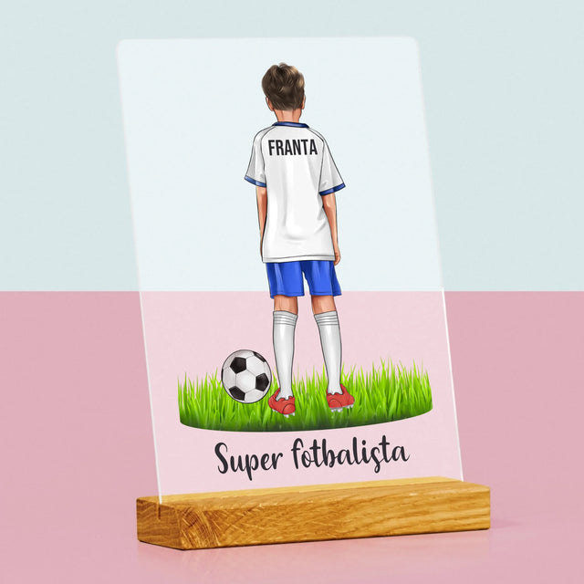 Designér Postav: Malý Fotbalista - Tisk Na Akrylovém Skle