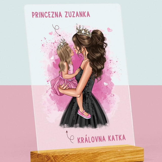 Designér Postav: Maminčina Princezna - Tisk Na Akrylovém Skle