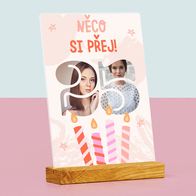 Slovo Z Fotek: Něco Si Přej - Tisk Na Akrylovém Skle