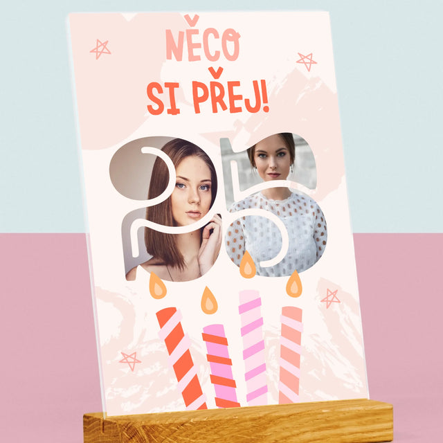 Slovo Z Fotek: Něco Si Přej - Tisk Na Akrylovém Skle