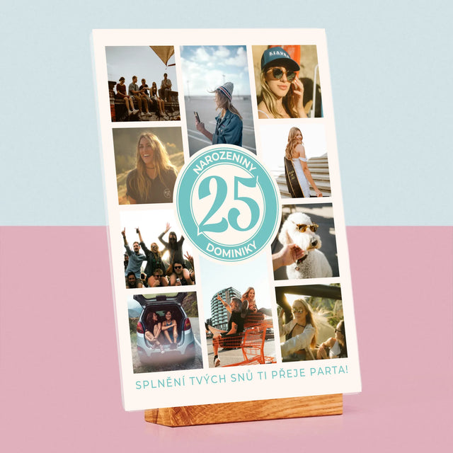 Fotokoláž: 25. Narozeniny - Tisk Na Akrylovém Skle