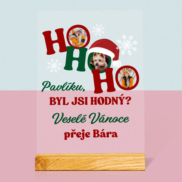 Fotokoláž: Ho Ho Ho - Tisk Na Akrylovém Skle