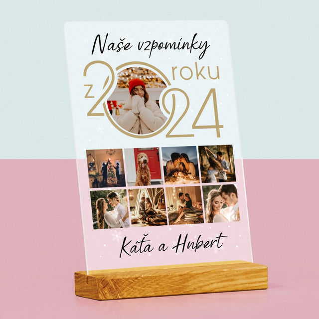 Fotokoláž: Naše Vzpomínky Z Roku - Tisk Na Akrylovém Skle