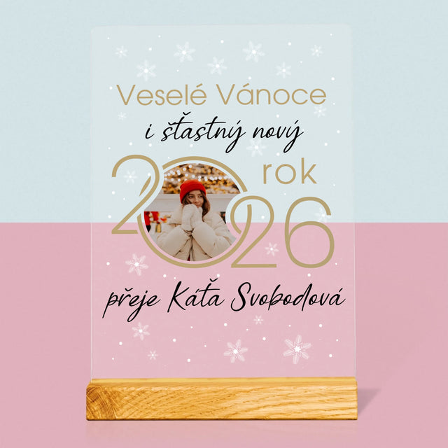 Fotokoláž: Šťastný Nový Rok - Tisk Na Akrylovém Skle