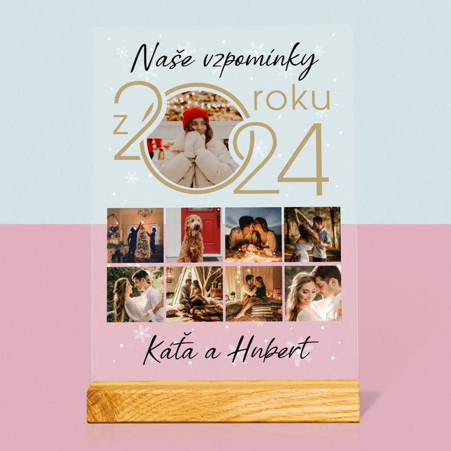 Fotokoláž: Naše Vzpomínky Z Roku - Tisk Na Akrylovém Skle