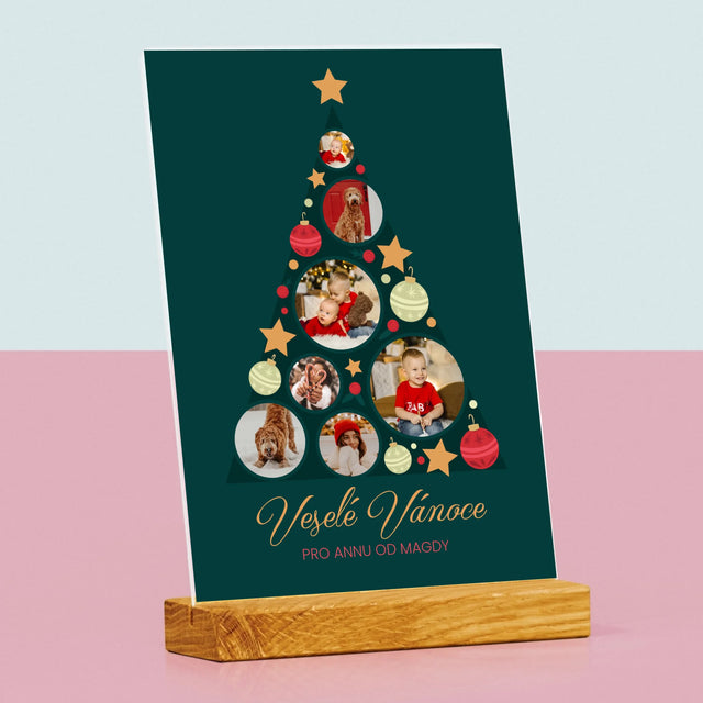 Fotokoláž: Ozdoby Na Stromeček - Tisk Na Akrylovém Skle
