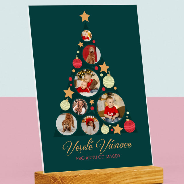 Fotokoláž: Ozdoby Na Stromeček - Tisk Na Akrylovém Skle