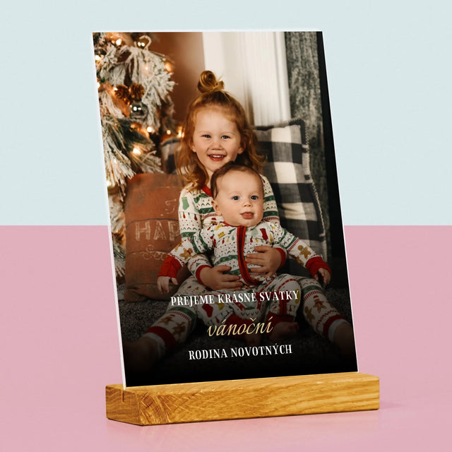 Fotka S Textem: Krásné Vánoce - Tisk Na Akrylovém Skle