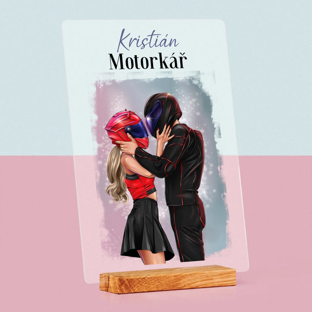 Designér Postav: Motorkář - Tisk Na Akrylovém Skle