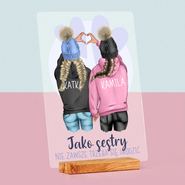 Designér Postav: Zimní Kamarádky - Tisk Na Akrylovém Skle