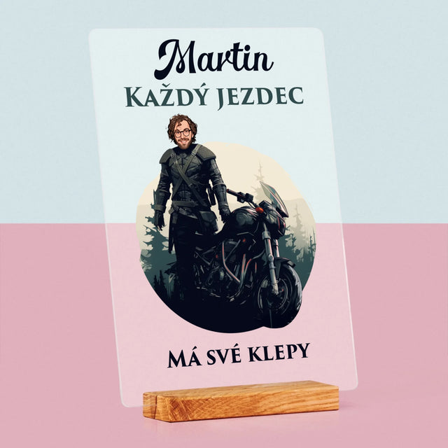 Tvoje Postava: Každý Jezdec - Tisk Na Akrylovém Skle