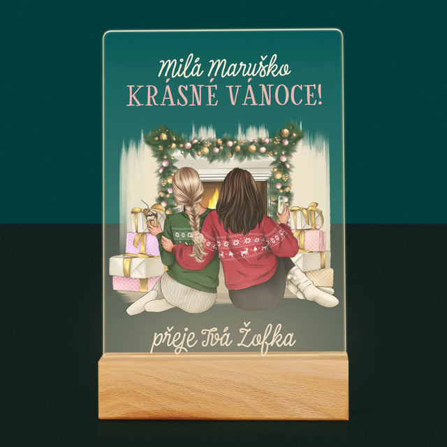 Designér Postav: Vánoční Kamarádky - Tisk Na Akrylovém Skle