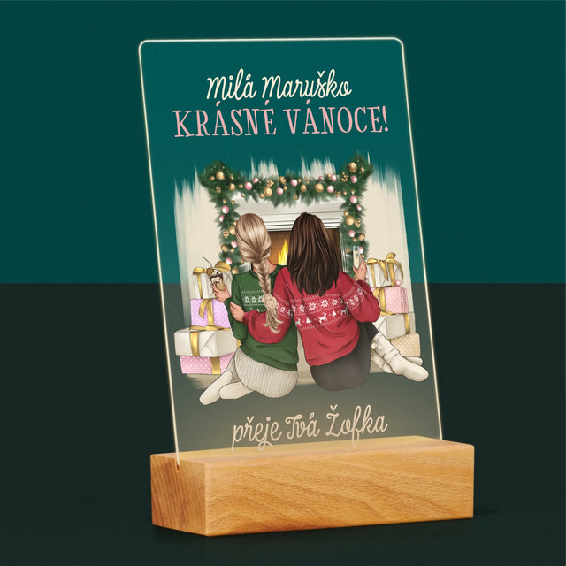 Designér Postav: Vánoční Kamarádky - Tisk Na Akrylovém Skle