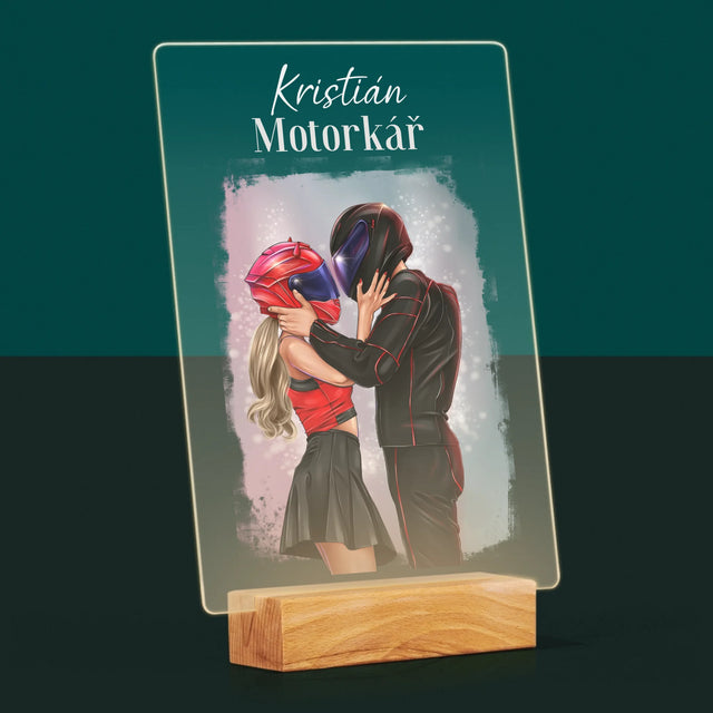 Designér Postav: Motorkář - Tisk Na Akrylovém Skle