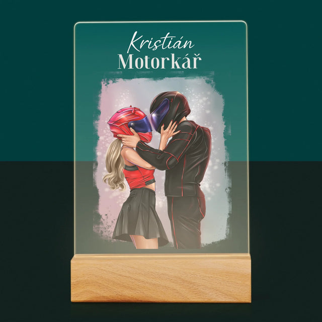 Designér Postav: Motorkář - Tisk Na Akrylovém Skle