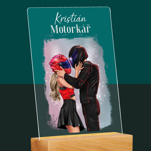 Designér Postav: Motorkář - Tisk Na Akrylovém Skle
