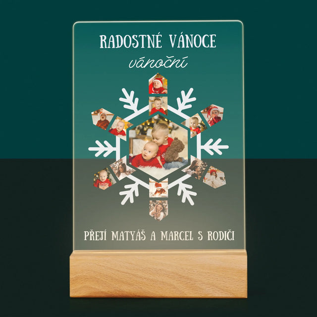 Tvar Z Fotek: Sněhová Vločka - Tisk Na Akrylovém Skle