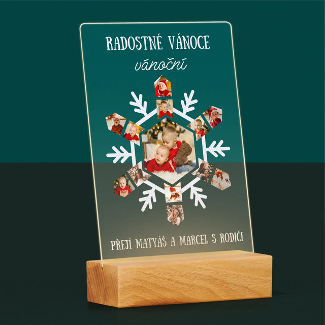 Tvar Z Fotek: Sněhová Vločka - Tisk Na Akrylovém Skle