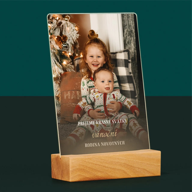Fotka S Textem: Krásné Vánoce - Tisk Na Akrylovém Skle