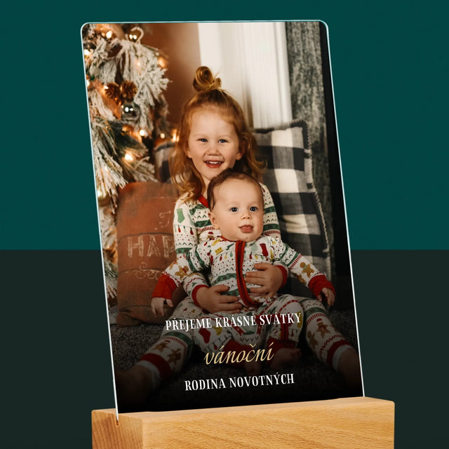 Fotka S Textem: Krásné Vánoce - Tisk Na Akrylovém Skle