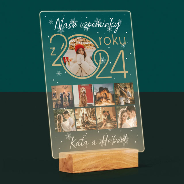Fotokoláž: Naše Vzpomínky Z Roku - Tisk Na Akrylovém Skle