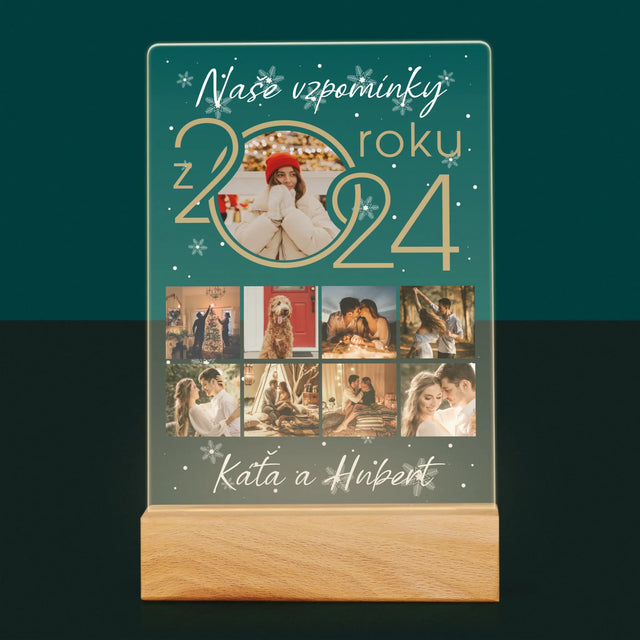 Fotokoláž: Naše Vzpomínky Z Roku - Tisk Na Akrylovém Skle