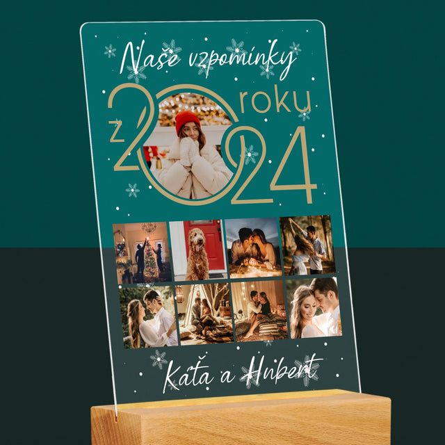 Fotokoláž: Naše Vzpomínky Z Roku - Tisk Na Akrylovém Skle