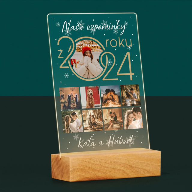 Fotokoláž: Naše Vzpomínky Z Roku - Tisk Na Akrylovém Skle