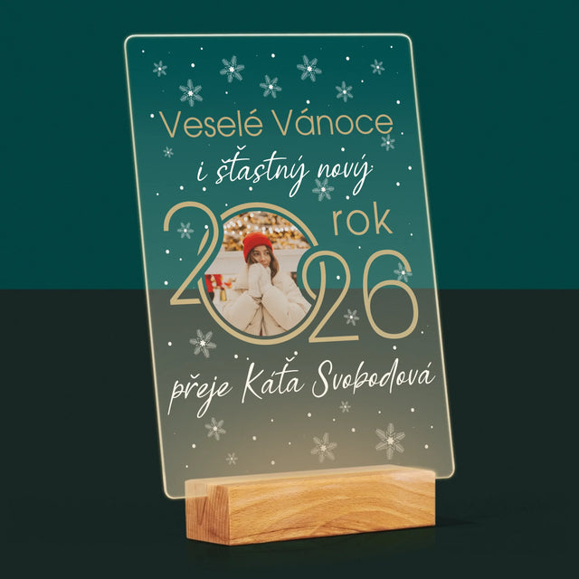 Fotokoláž: Šťastný Nový Rok - Tisk Na Akrylovém Skle