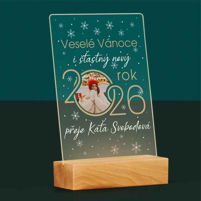 Fotokoláž: Šťastný Nový Rok - Tisk Na Akrylovém Skle