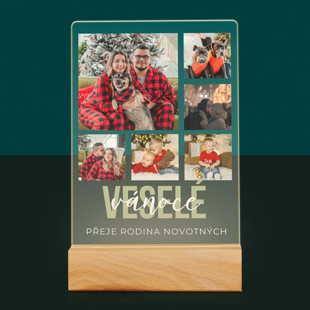 Fotokoláž: Veselé Vánoce - Tisk Na Akrylovém Skle