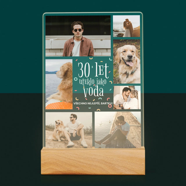 Fotokoláž: 30 Let Uteklo - Tisk Na Akrylovém Skle