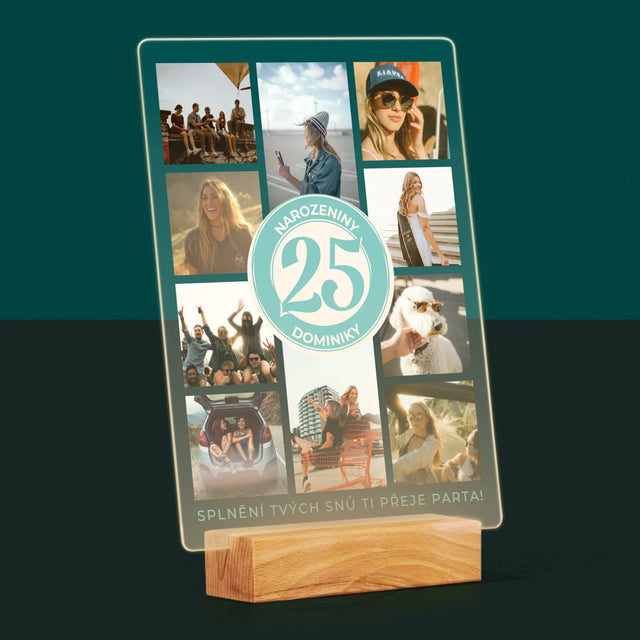 Fotokoláž: 25. Narozeniny - Tisk Na Akrylovém Skle