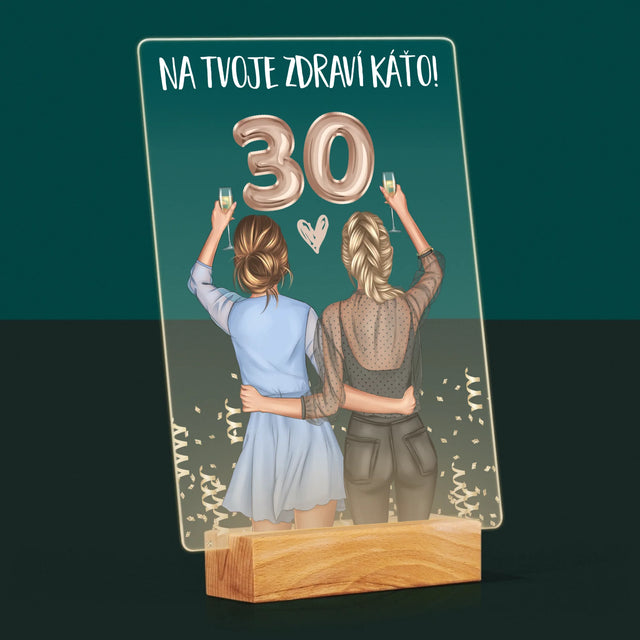 Designér Postav: Na Tvoje Zdraví 30 - Tisk Na Akrylovém Skle