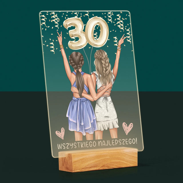 Designér Postav: Kamarádky Třicátiny - Tisk Na Akrylovém Skle