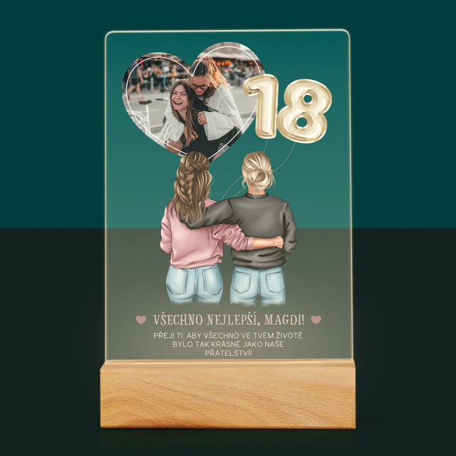 Designér Postav: 18. Narozeniny Přítelkyně - Tisk Na Akrylovém Skle